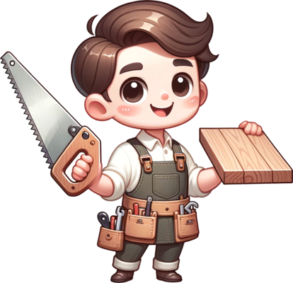 a-cute-carpenter-holding-a-saw-and-wood-piece-smiling-and-standing-confidently-isolated-free-png