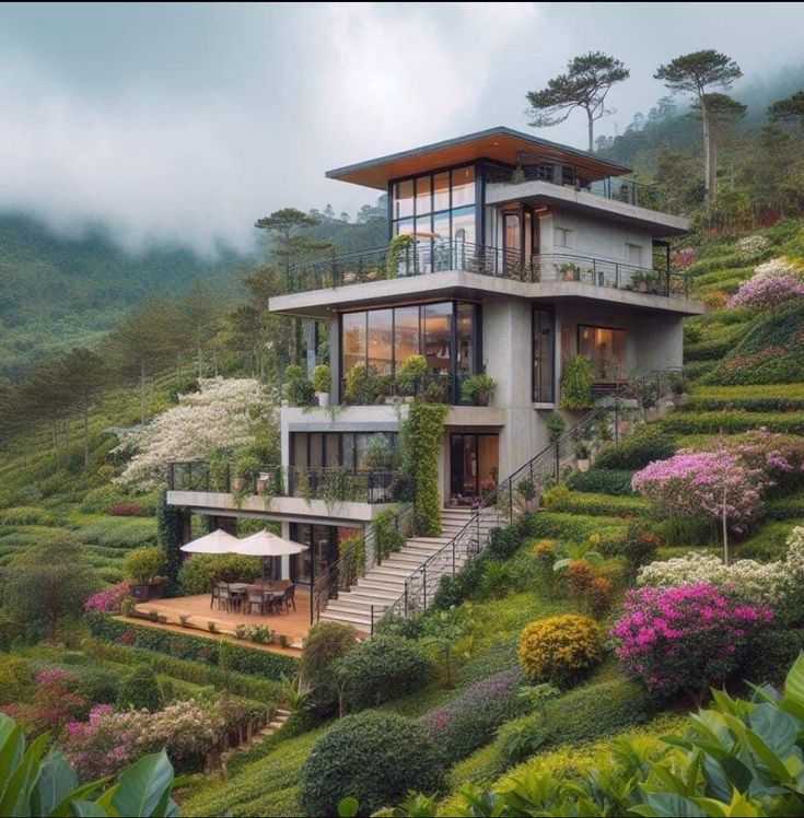 طراحی رایگان ویلا برای زمینهای شیبدار