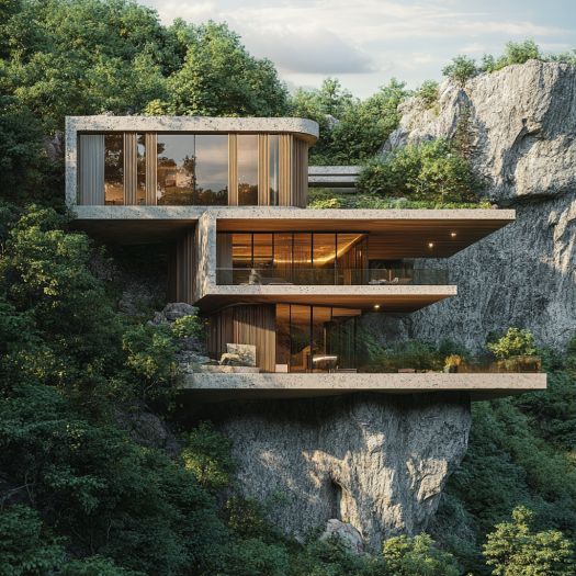 طراحی رایگان ویلا برای زمینهای شیبدار