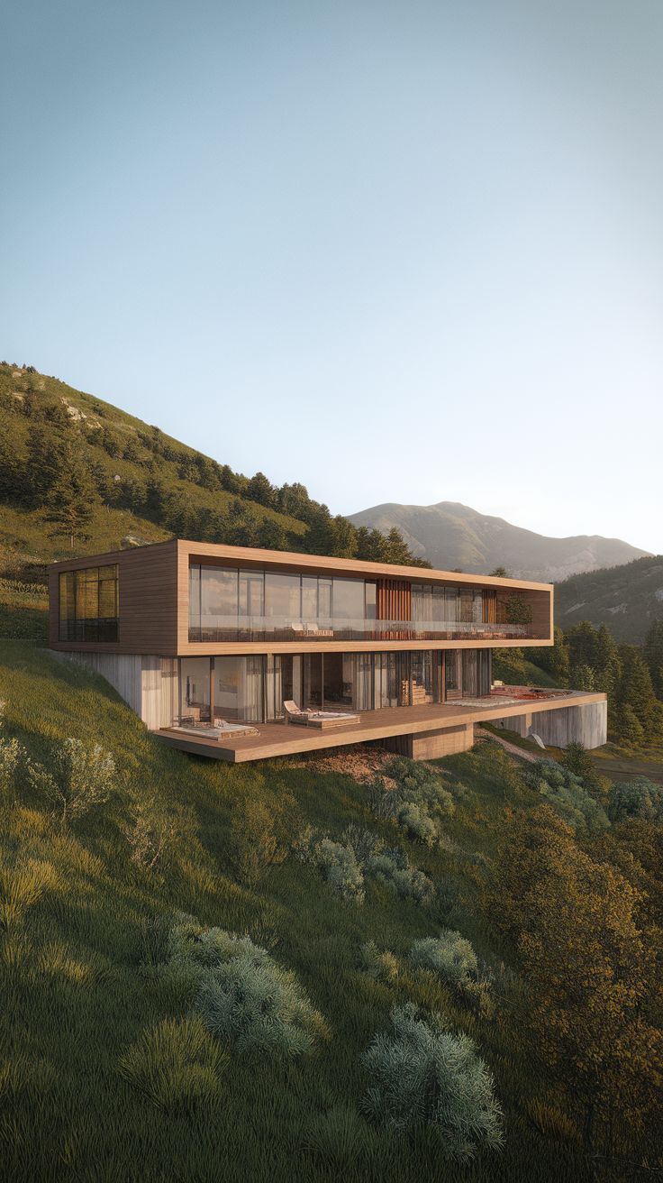 طراحی رایگان ویلا برای زمینهای شیبدار